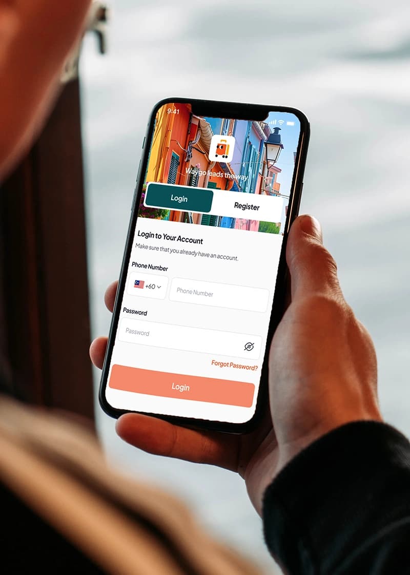 Phone with Waygo app