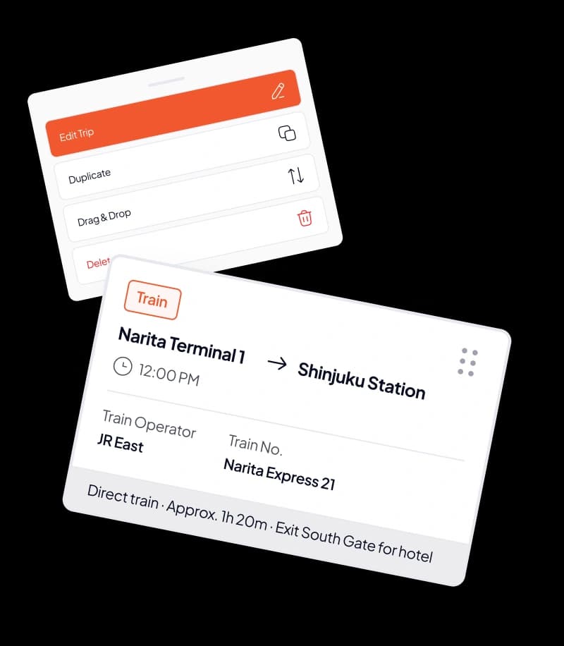 Plan and organize trips
